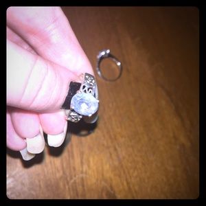 Aquamarine sterling silver ring